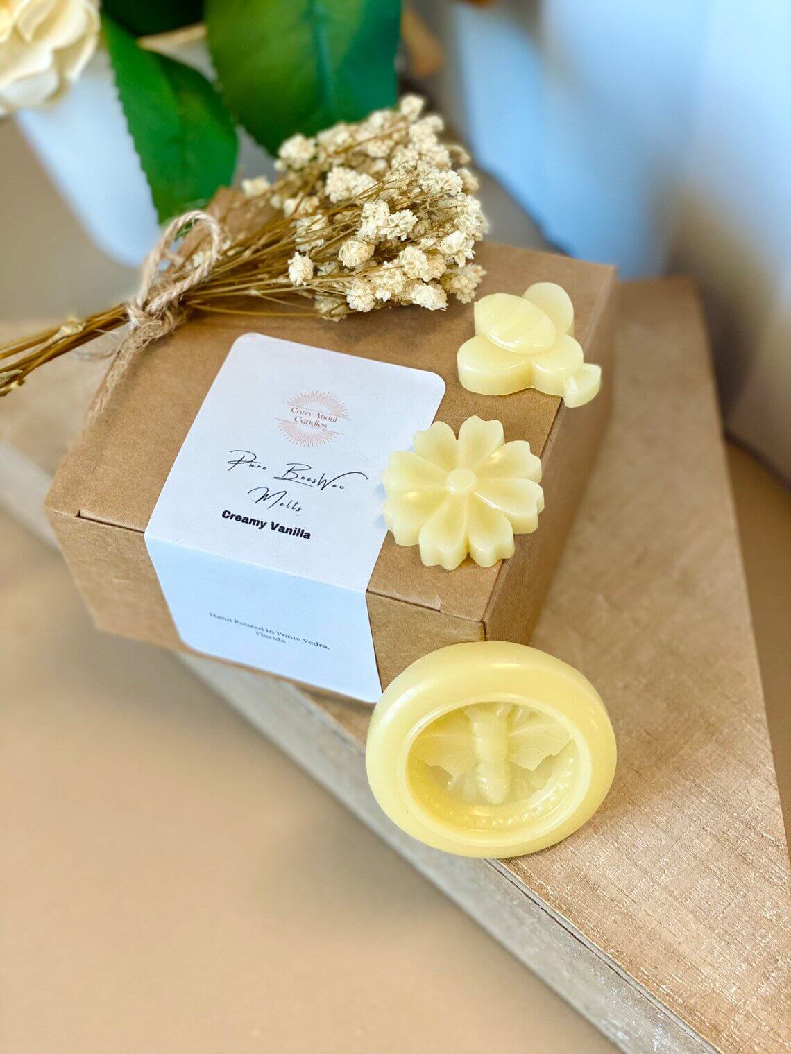 Beeswax Melts Set of 6 — Hand-Poured, Eco-Friendly Natural Aroma