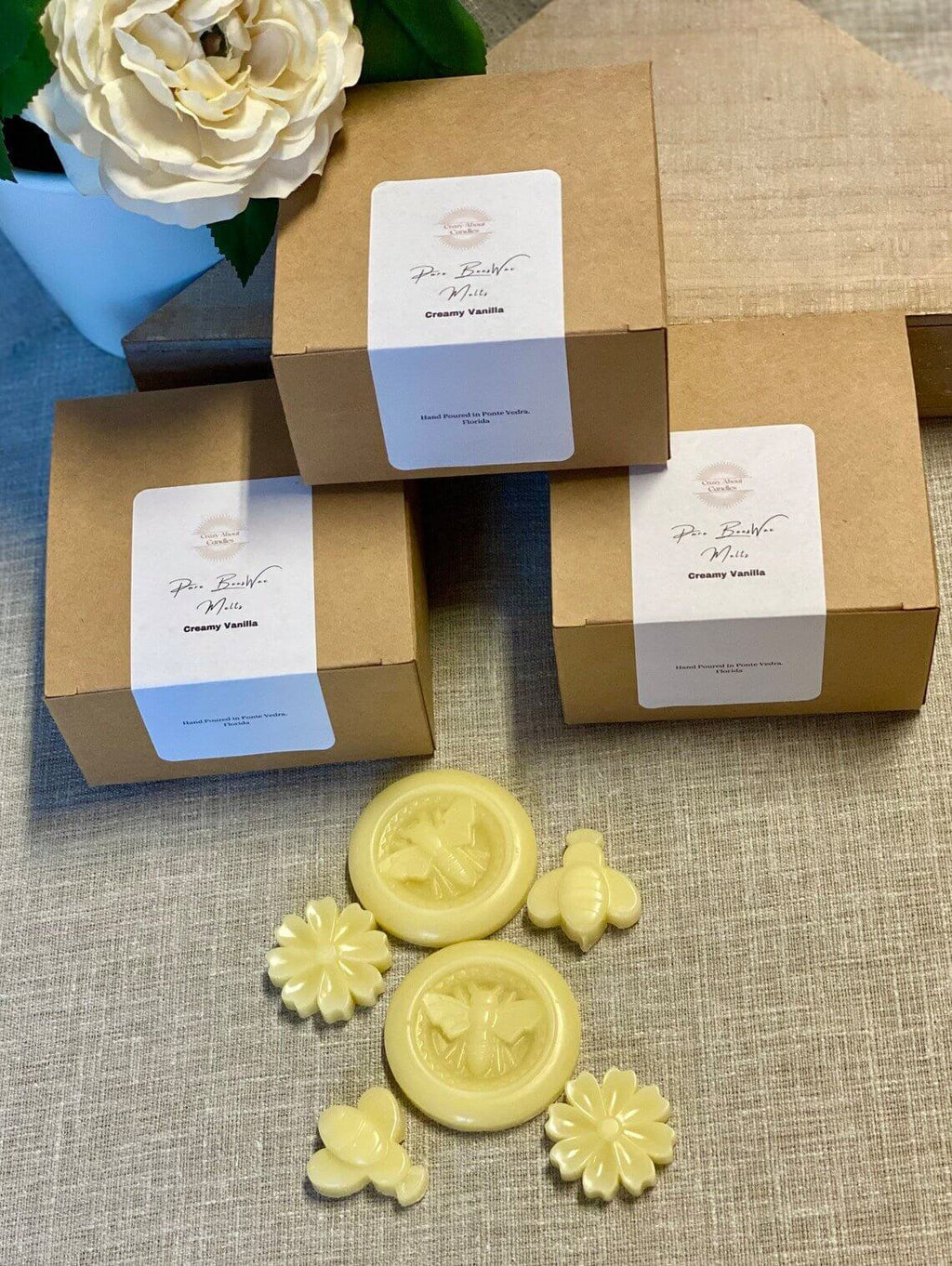 Beeswax Melts Set of 6 — Hand-Poured, Eco-Friendly Natural Aroma