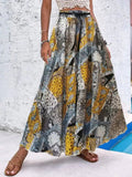 Bohemian Print A-Line Beach Dress for Women - Salty Season LLC