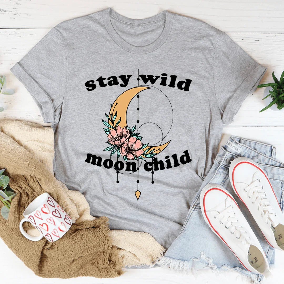 Stay Wild Moon Child Boho Tee - Salty Season LLC