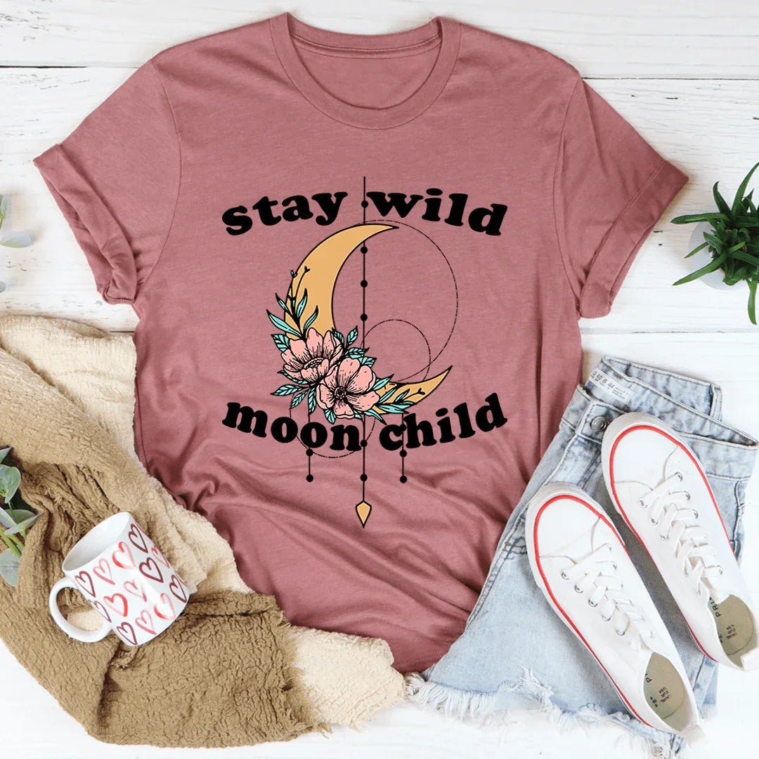 Stay Wild Moon Child Boho Tee - Salty Season LLC