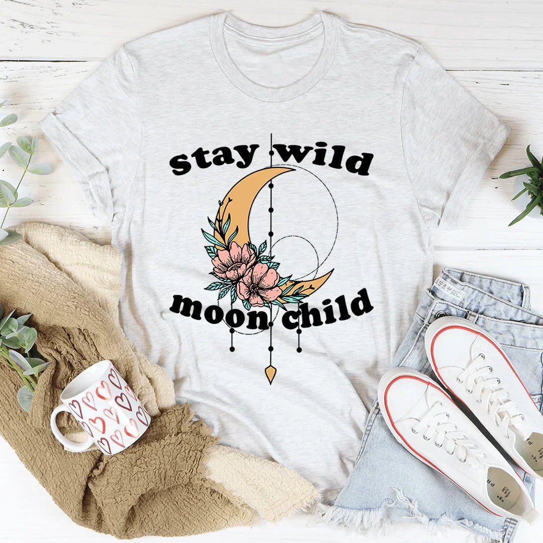 Stay Wild Moon Child Boho Tee - Salty Season LLC